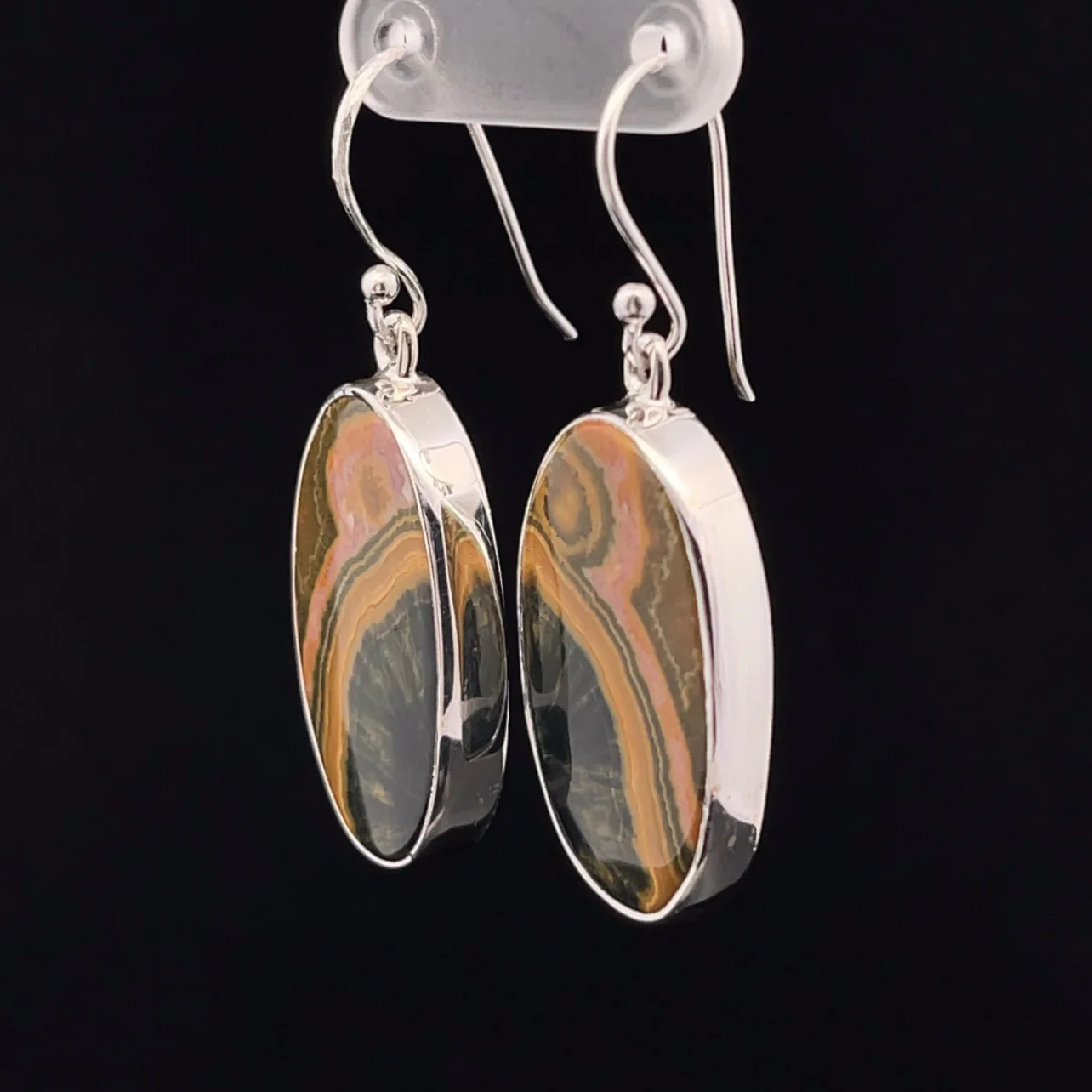 Sterling Silver Ocean Jasper Earrings - Image 3