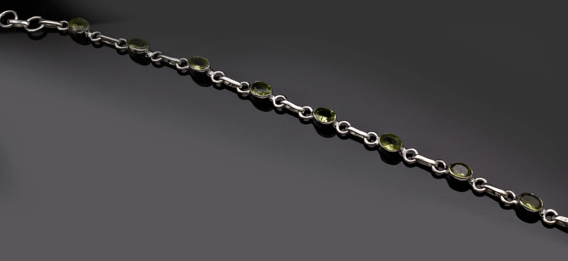 Sterling Silver Peridot Bracelet - Image 2