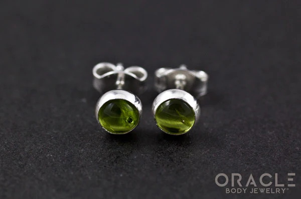 Sterling Silver Peridot Earrings - Image 2