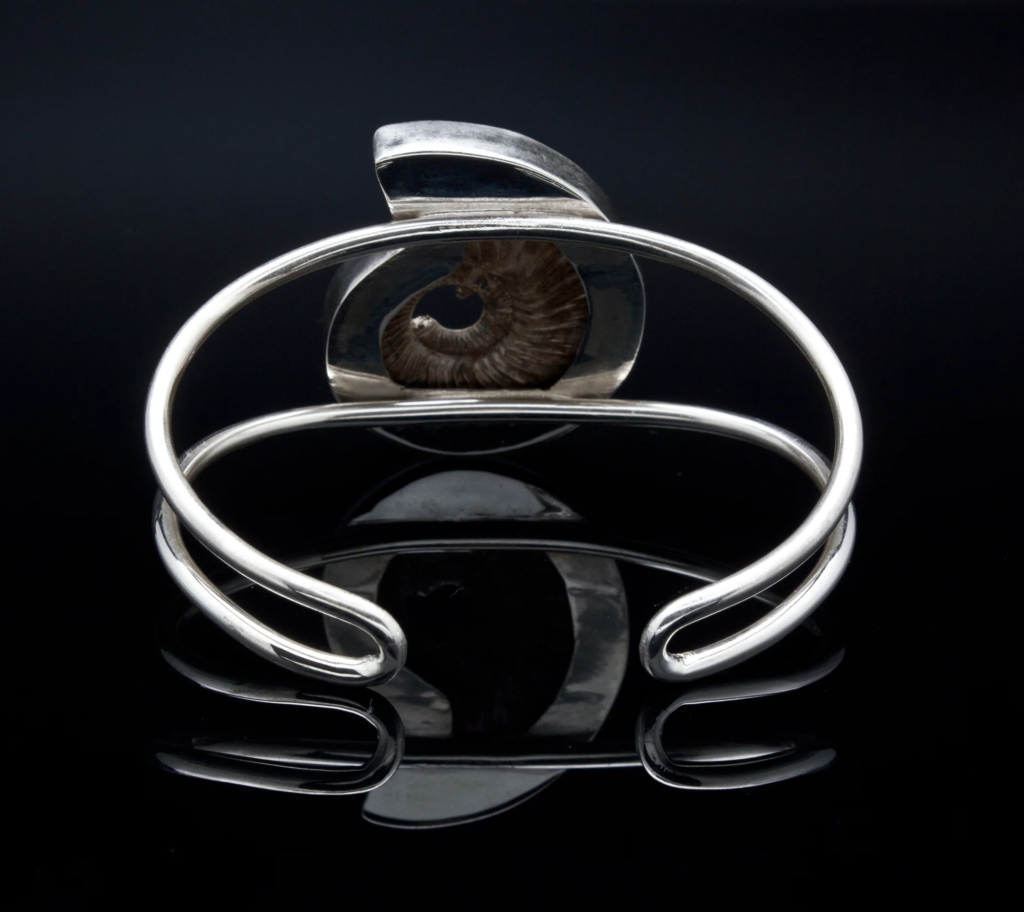 Sterling Silver Pyritized Ammonite Bracelet - Image 4