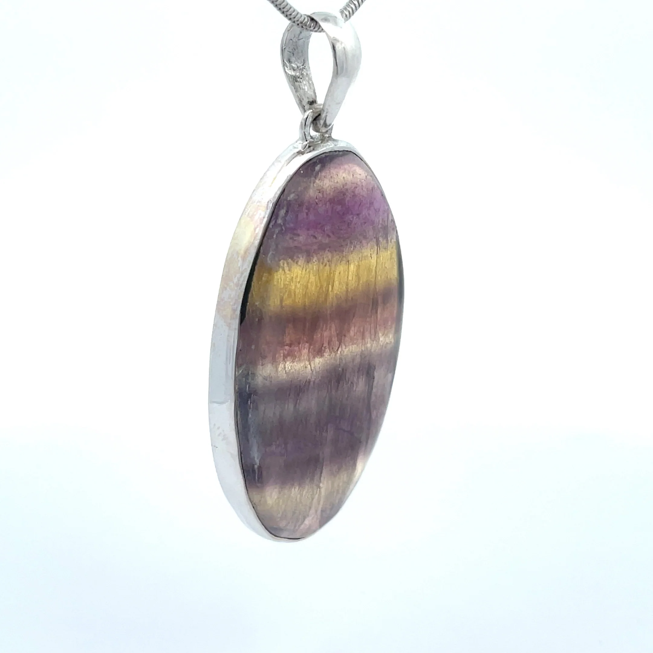 Sterling Silver Rainbow Fluorite Pendant - Image 2