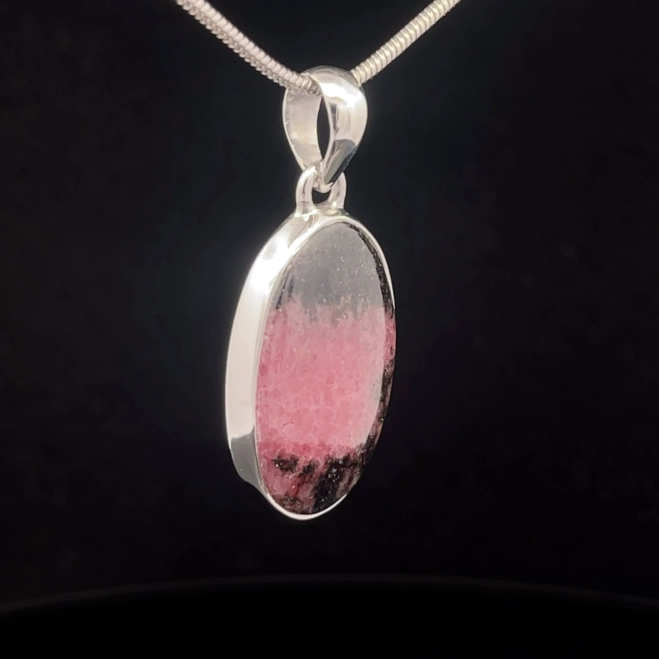 Sterling Silver Rhodonite Pendant - Image 2