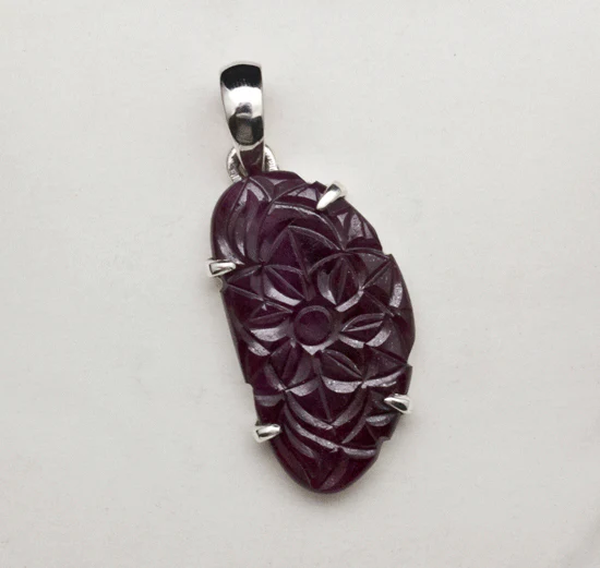 Sterling Silver Ruby Pendant