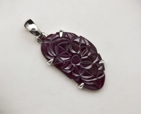 Sterling Silver Ruby Pendant - Image 2