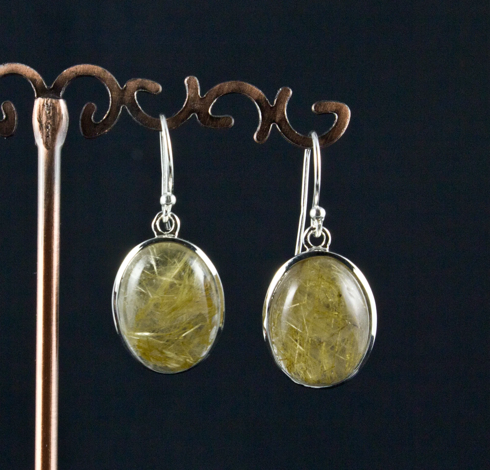 Sterling Silver Rutilated Quartz Earrings - Image 2