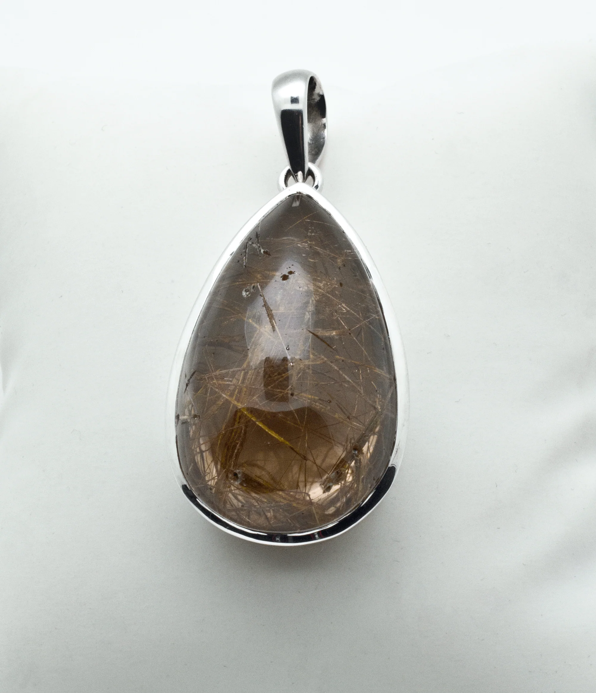 Sterling Silver Rutilated Quartz Pendant - Image 2