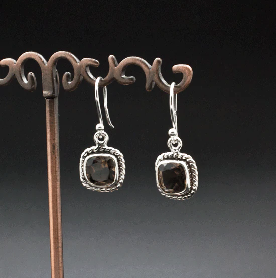 Sterling Silver Smoky Quartz Earrings - Image 2