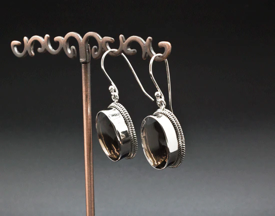 Sterling Silver Smoky Quartz Earrings - Image 2