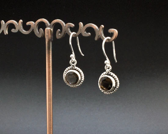 Sterling Silver Smoky Quartz Earrings