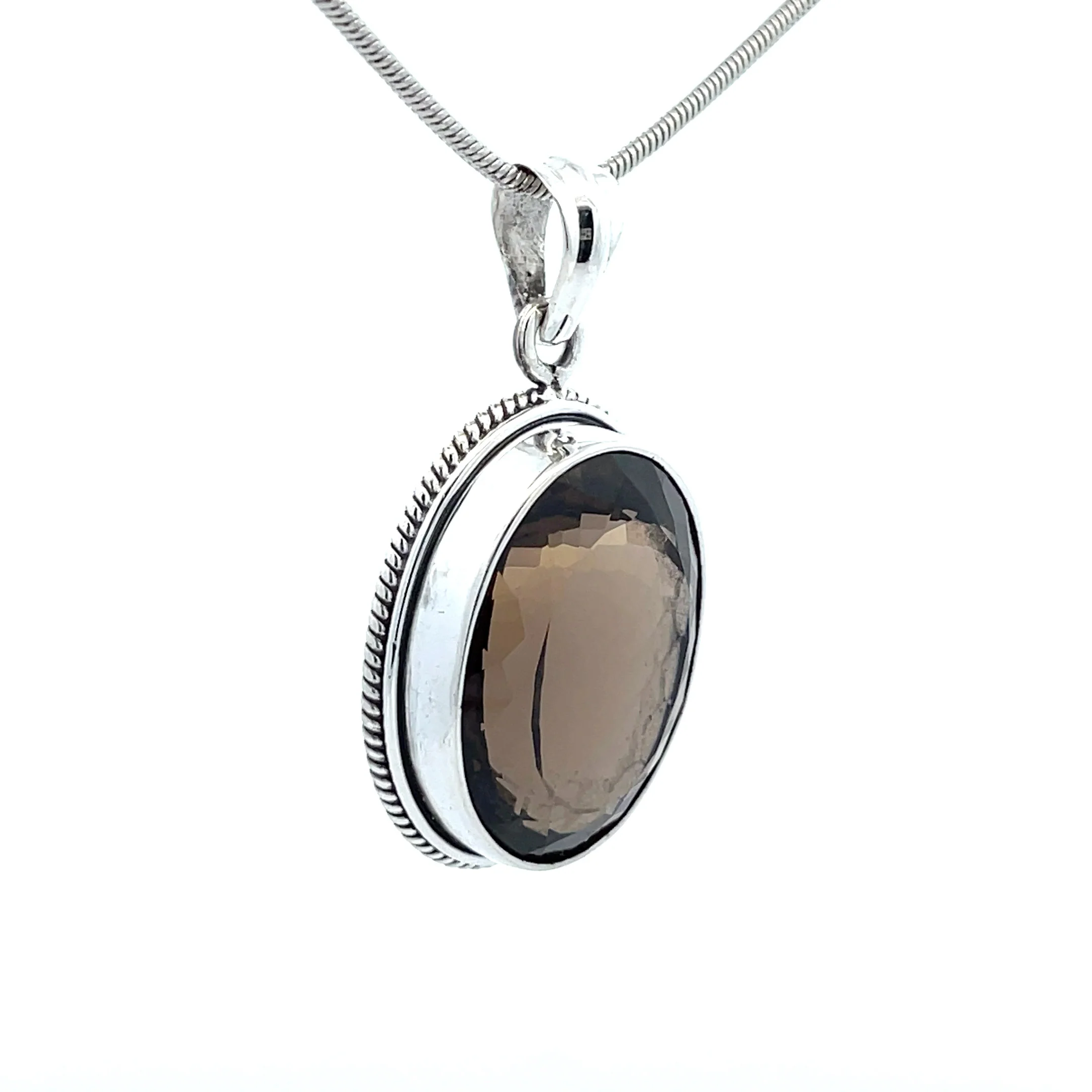 Sterling Silver Smoky Quartz Pendant - Image 2