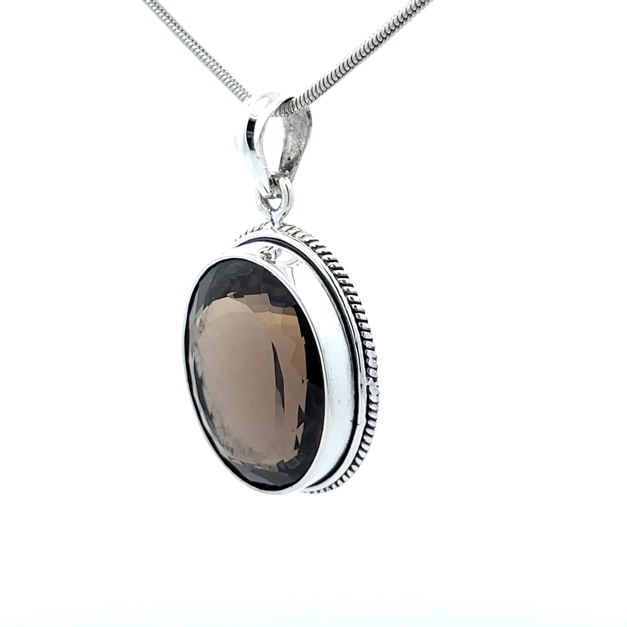Sterling Silver Smoky Quartz Pendant - Image 3