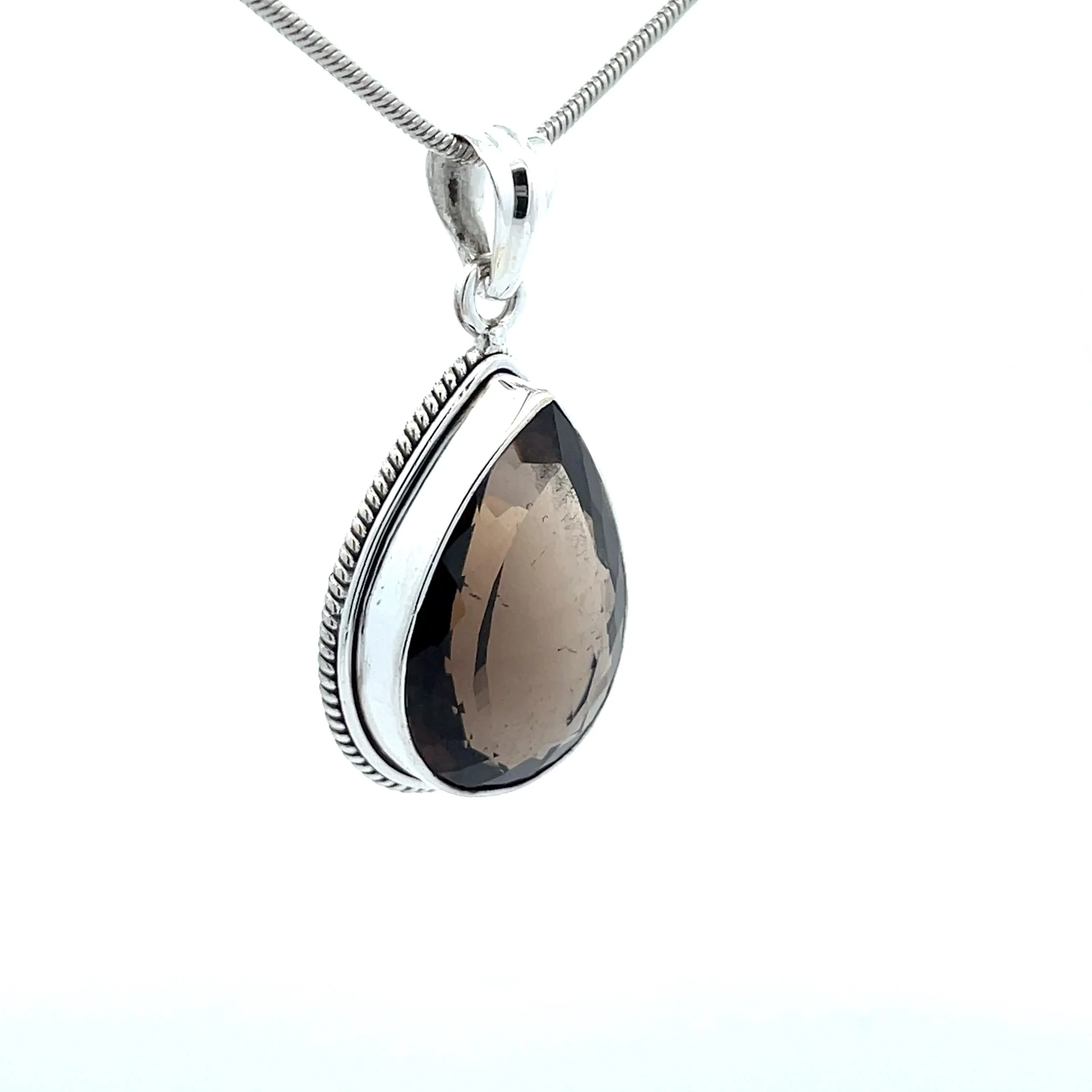 Sterling Silver Smoky Quartz Pendant - Image 2
