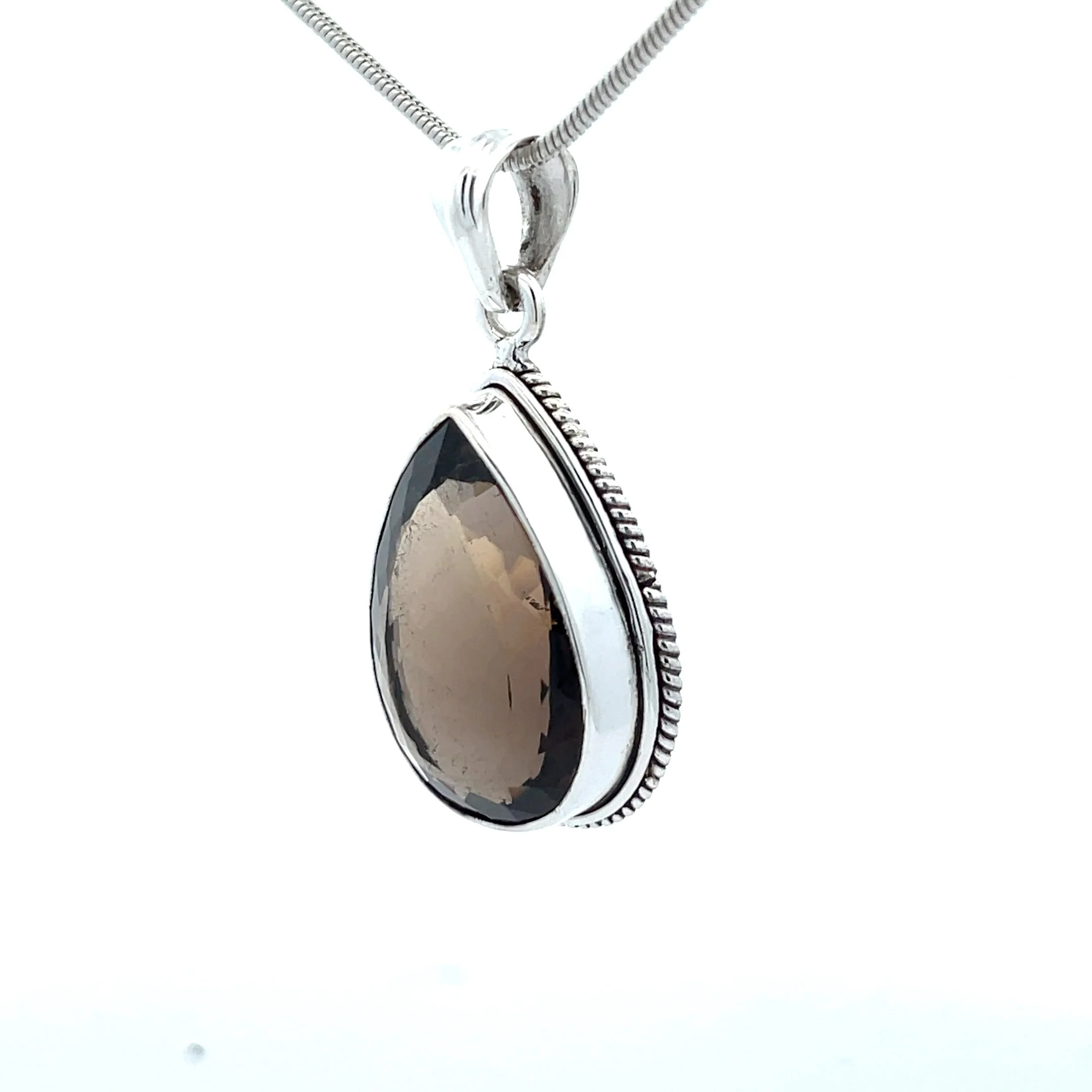 Sterling Silver Smoky Quartz Pendant - Image 3
