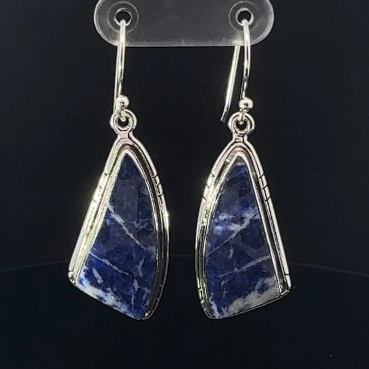 Sterling Silver Sodalite Earrings