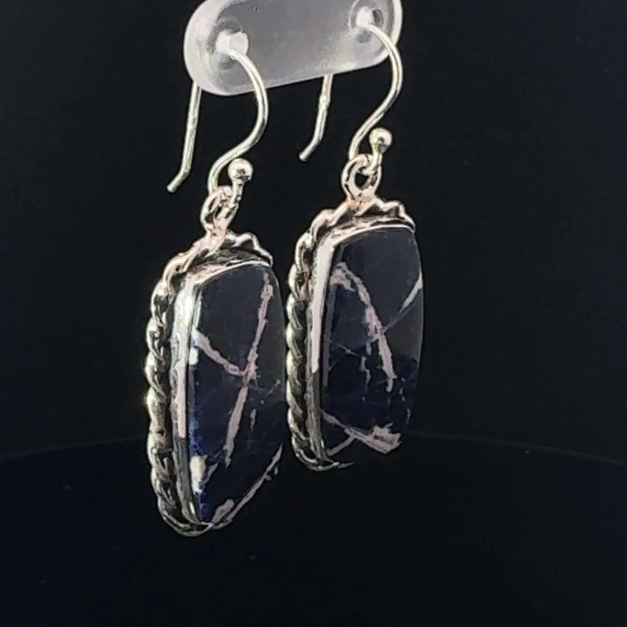 Sterling Silver Sodalite Earrings - Image 2