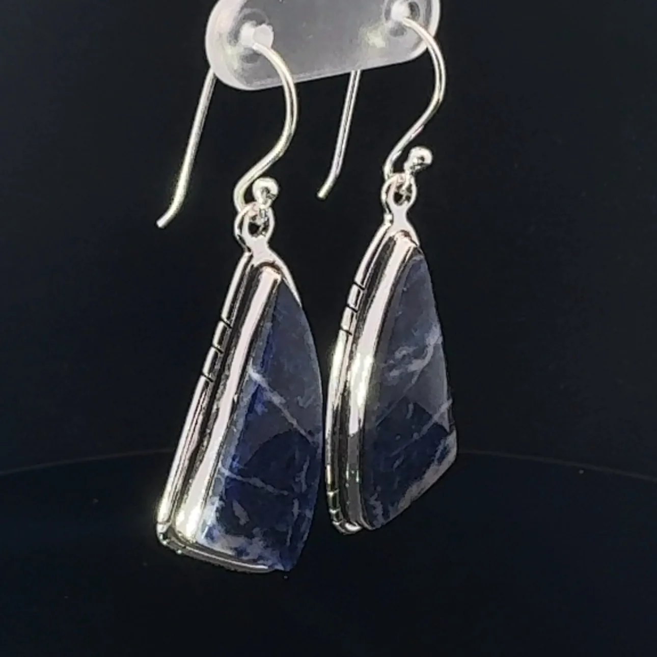 Sterling Silver Sodalite Earrings - Image 2