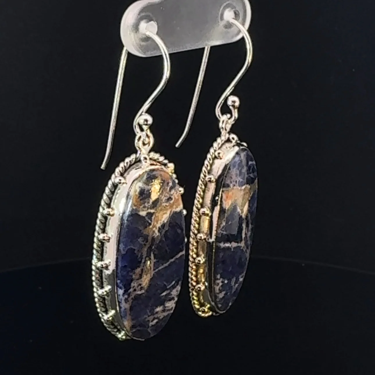 Sterling Silver Sodalite Earrings - Image 2