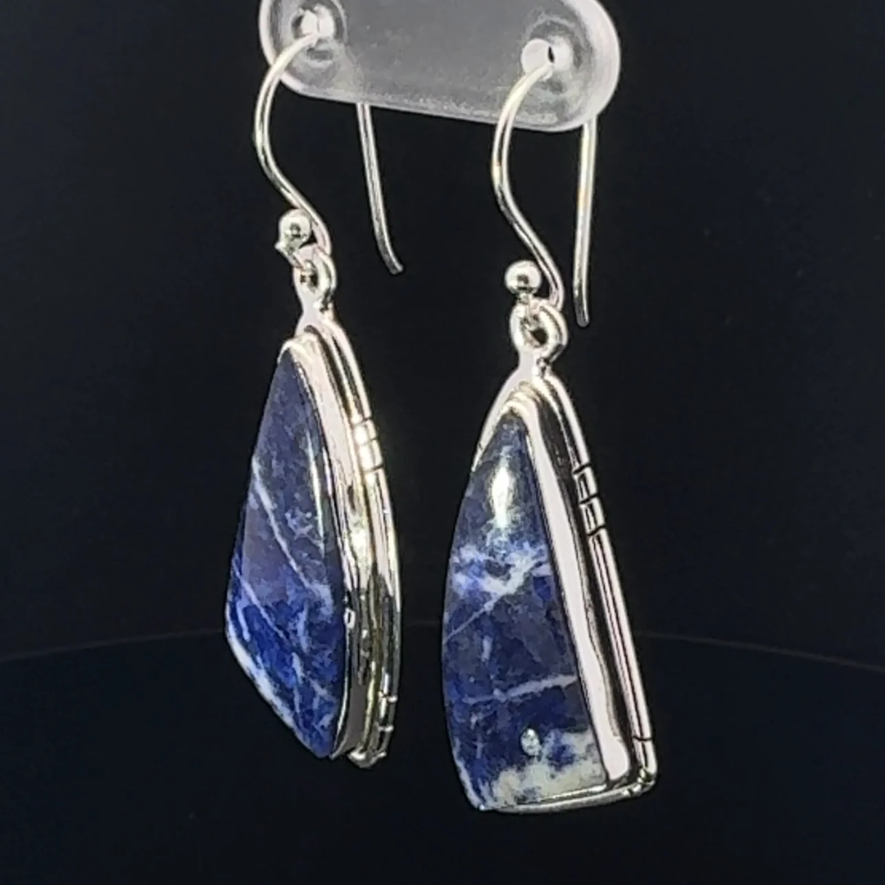Sterling Silver Sodalite Earrings - Image 3