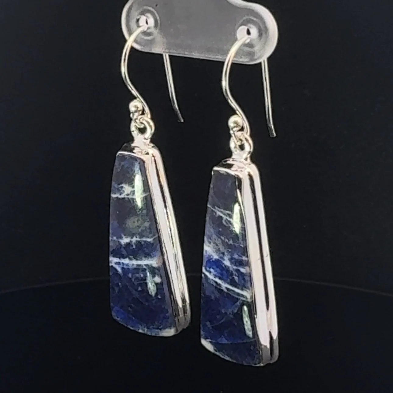 Sterling Silver Sodalite Earrings - Image 3