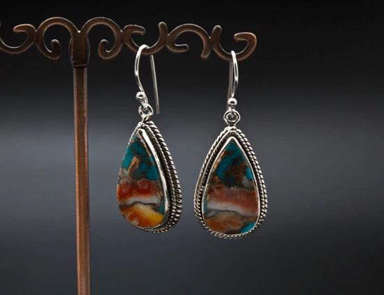 Sterling Silver Spiny Oyster Earrings