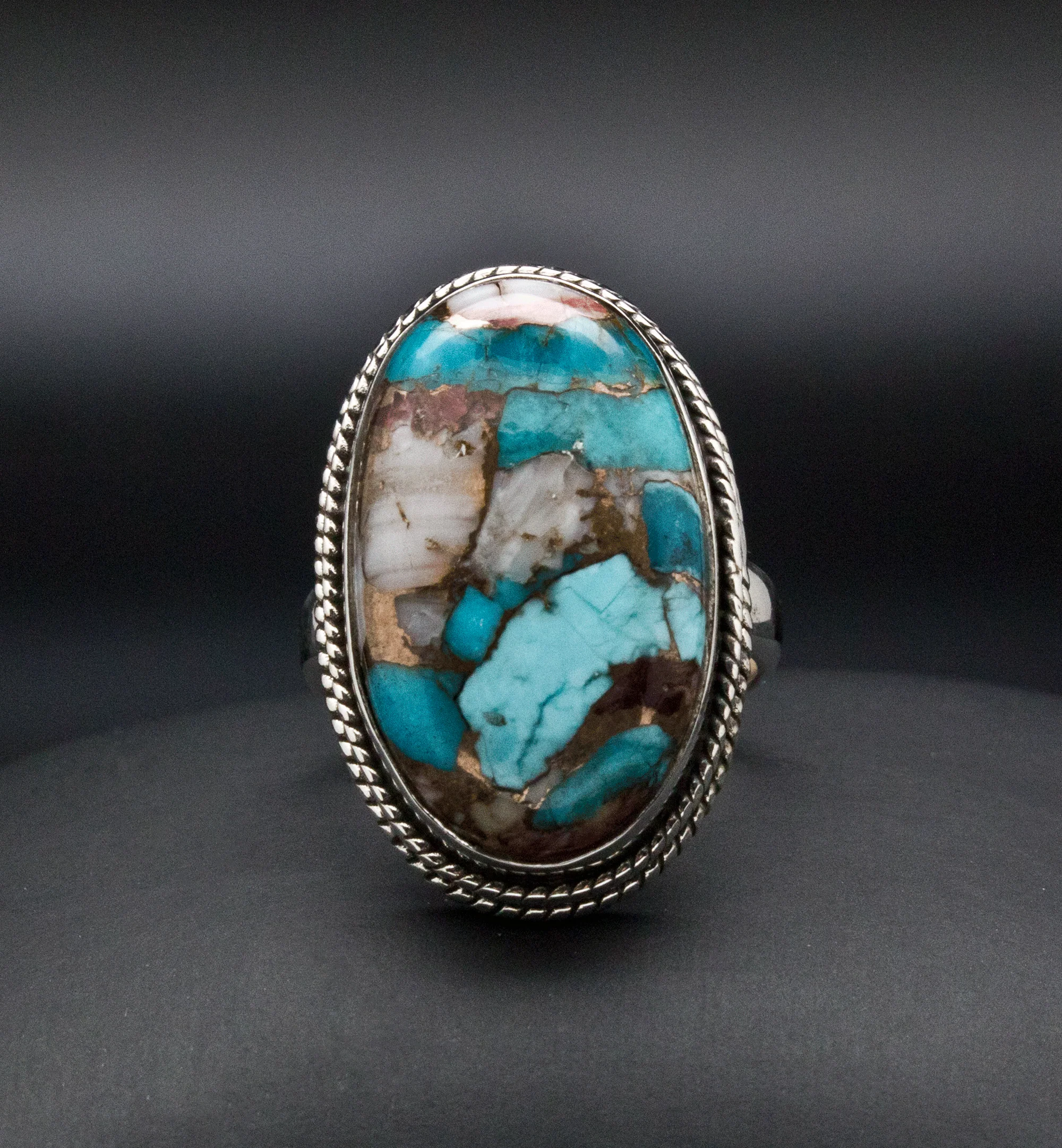 Sterling Silver Spiny Oyster Ring Size 7