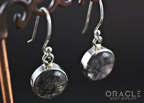 Sterling Silver Tourmalated Quartz Earrings - Image 2