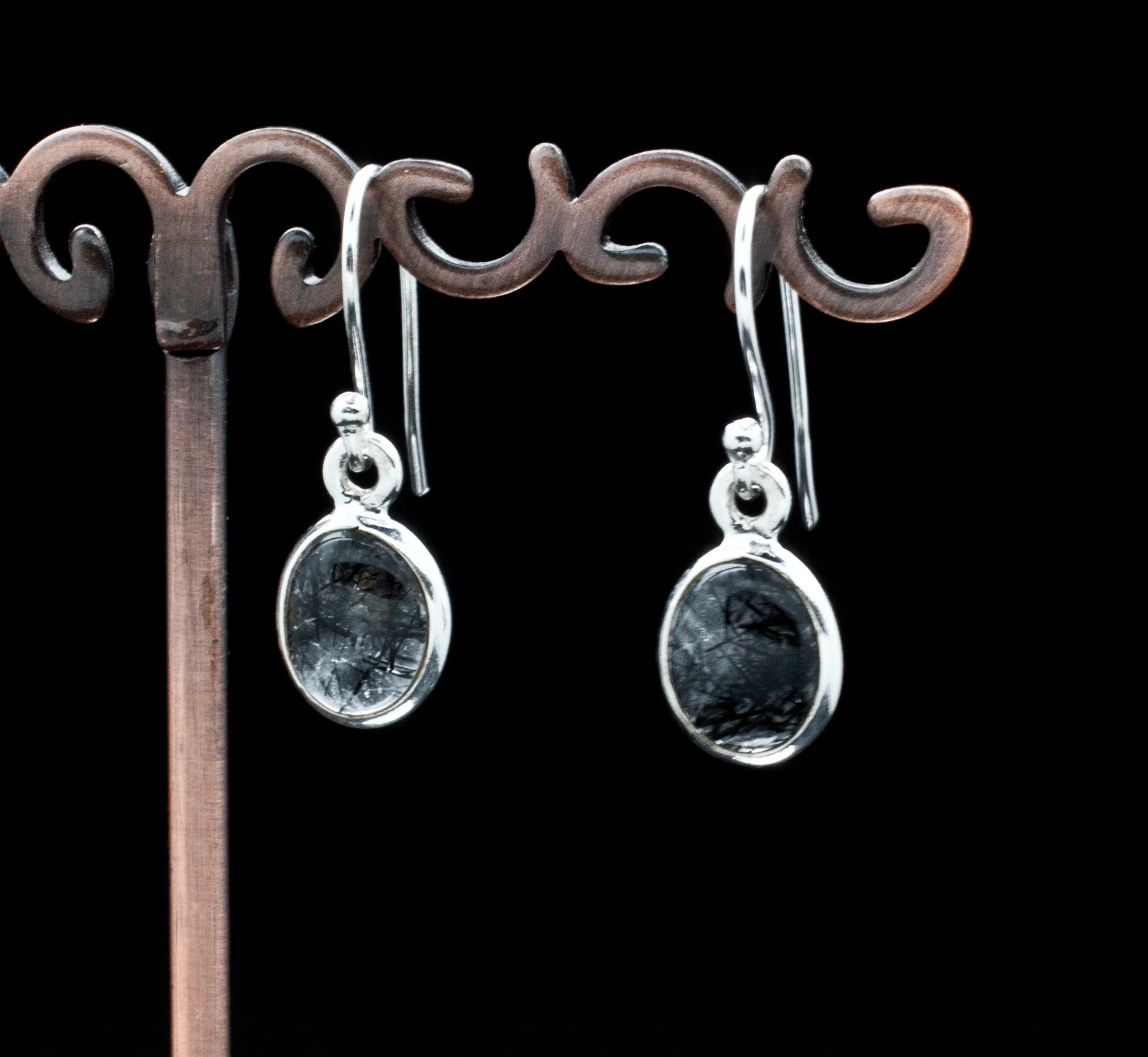 Sterling Silver Tourmalated Quartz Earrings - Image 2