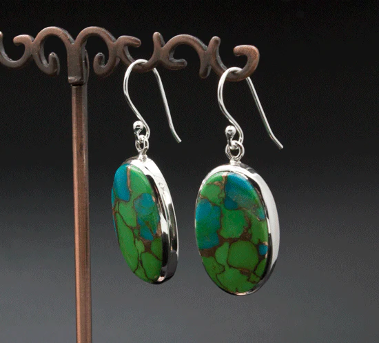 Sterling Silver Turquoise Earrings - Image 2