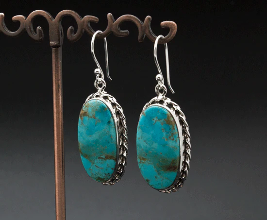 Sterling Silver Turquoise Earrings - Image 2