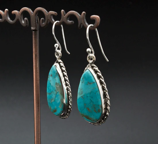 Sterling Silver Turquoise Earrings - Image 2
