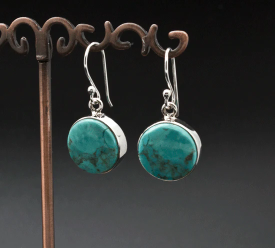 Sterling Silver Turquoise Earrings - Image 2