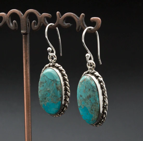 Sterling Silver Turquoise Earrings - Image 2