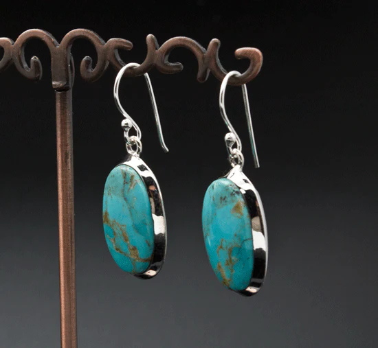 Sterling Silver Turquoise Earrings - Image 2