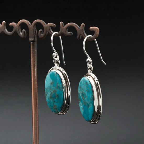 Sterling Silver Turquoise Earrings - Image 2