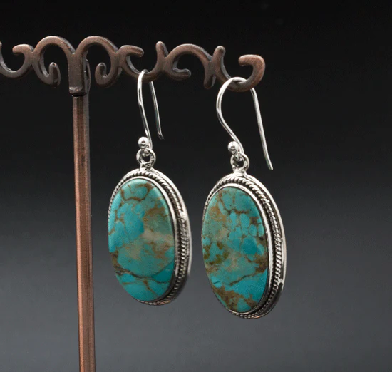 Sterling Silver Turquoise Earrings - Image 2
