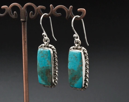 Sterling Silver Turquoise Earrings - Image 2