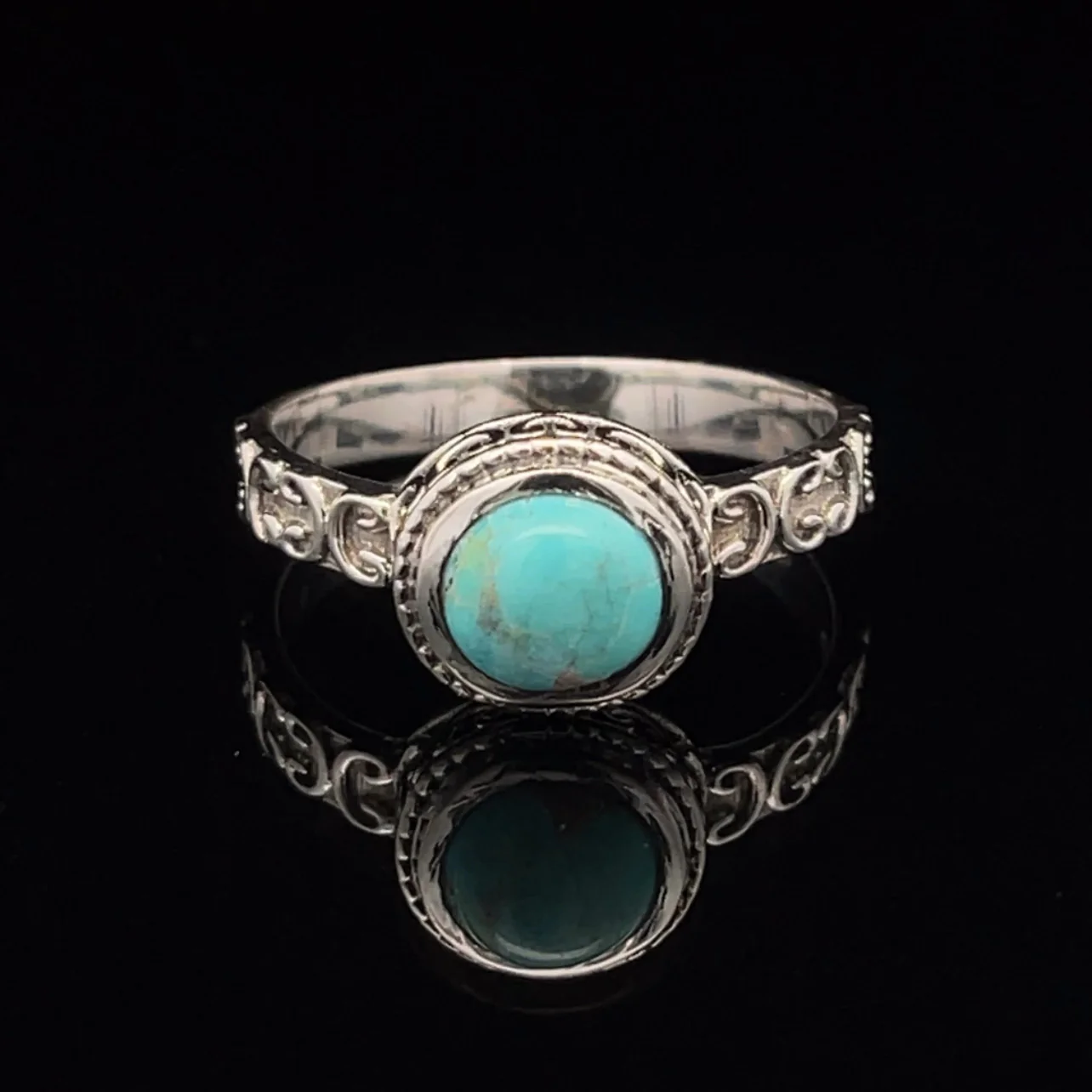 Sterling Silver Turquoise Ring Size 11