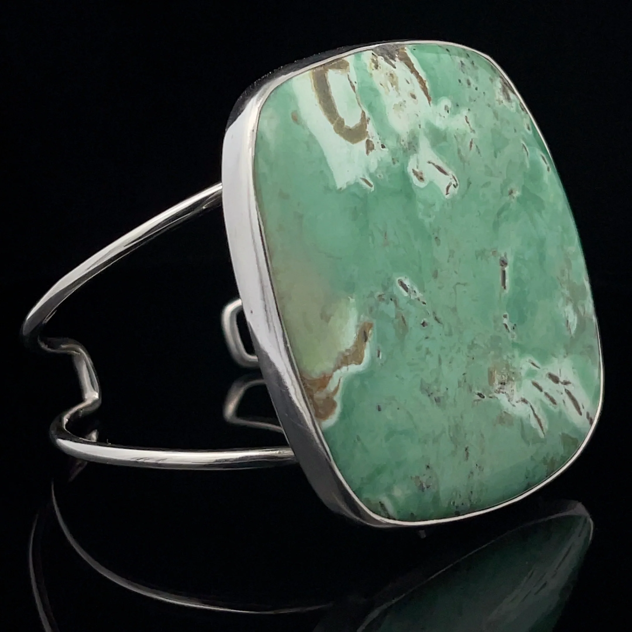 Sterling Silver Variscite Cuff Bracelet - Image 2