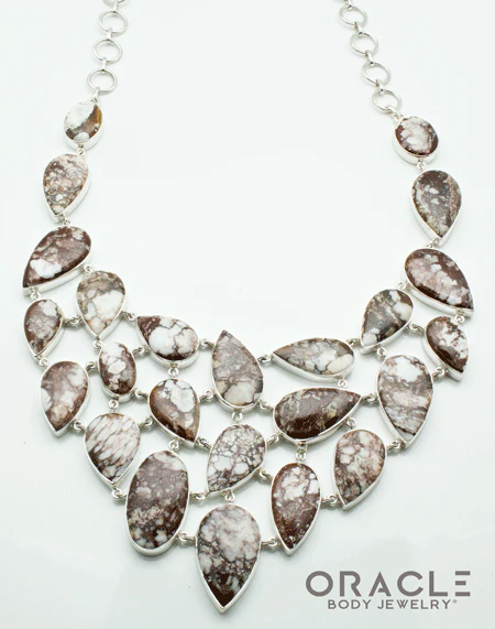 Sterling Silver Wildhorse Brecciated Jasper Necklace - Image 2