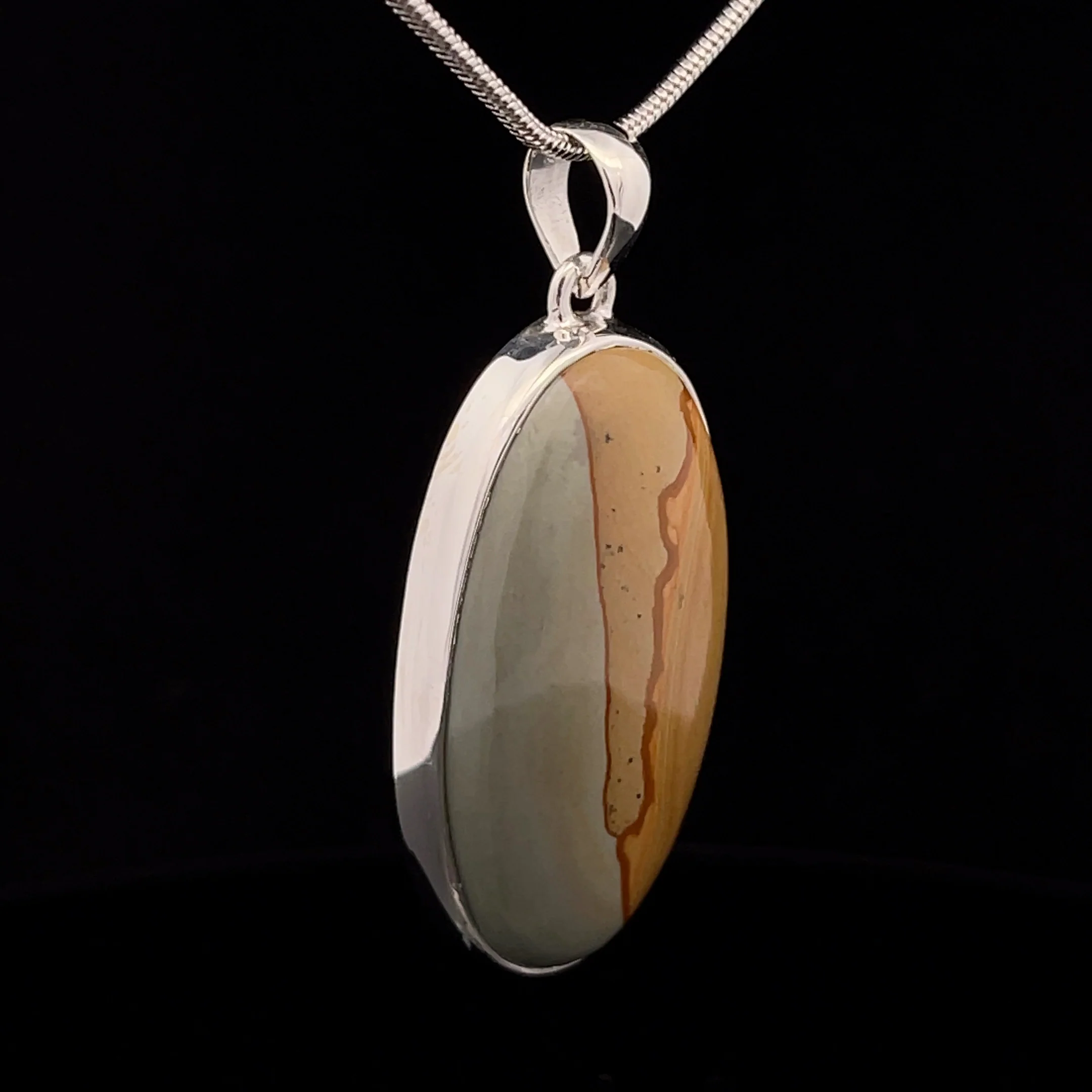 Sterling Silver Wildhorse Picture Jasper Pendant - Image 2
