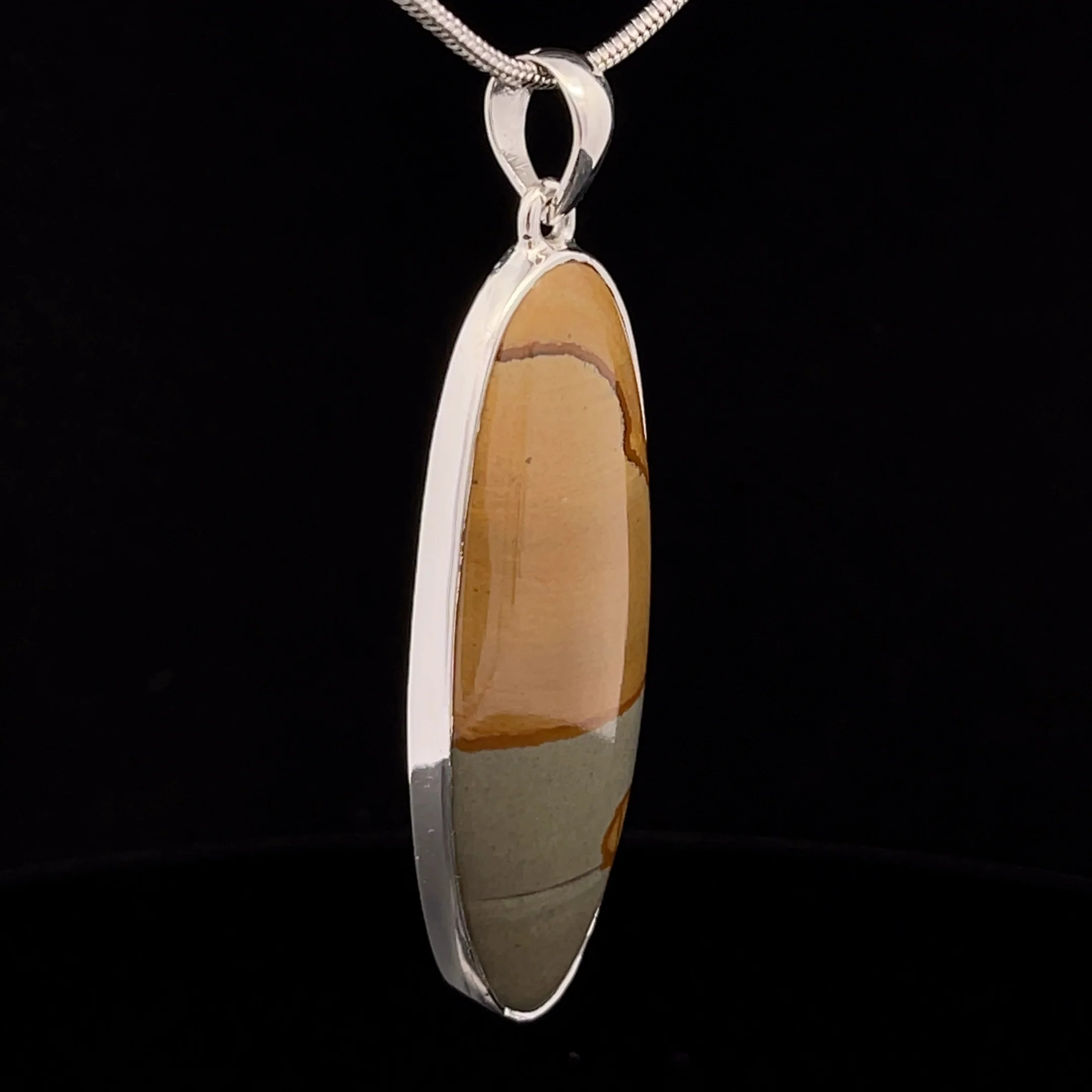 Sterling Silver Wildhorse Picture Jasper Pendant - Image 2