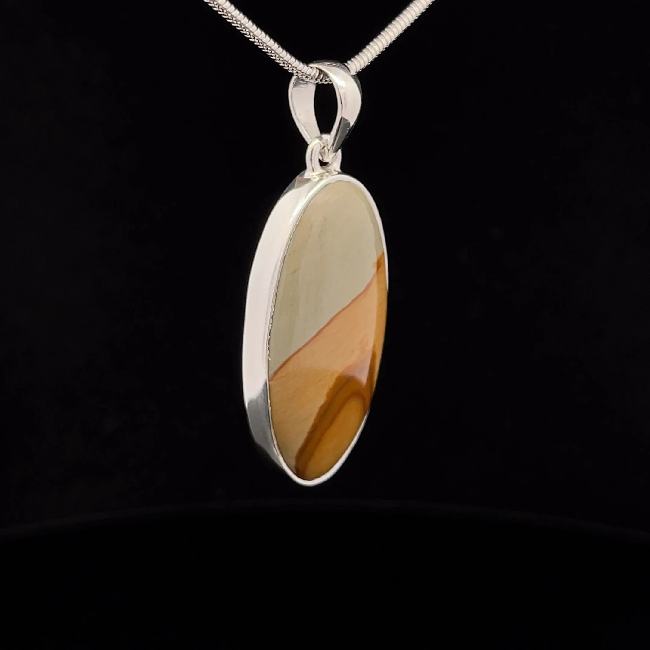 Sterling Silver Wildhorse Picture Jasper Pendant - Image 2