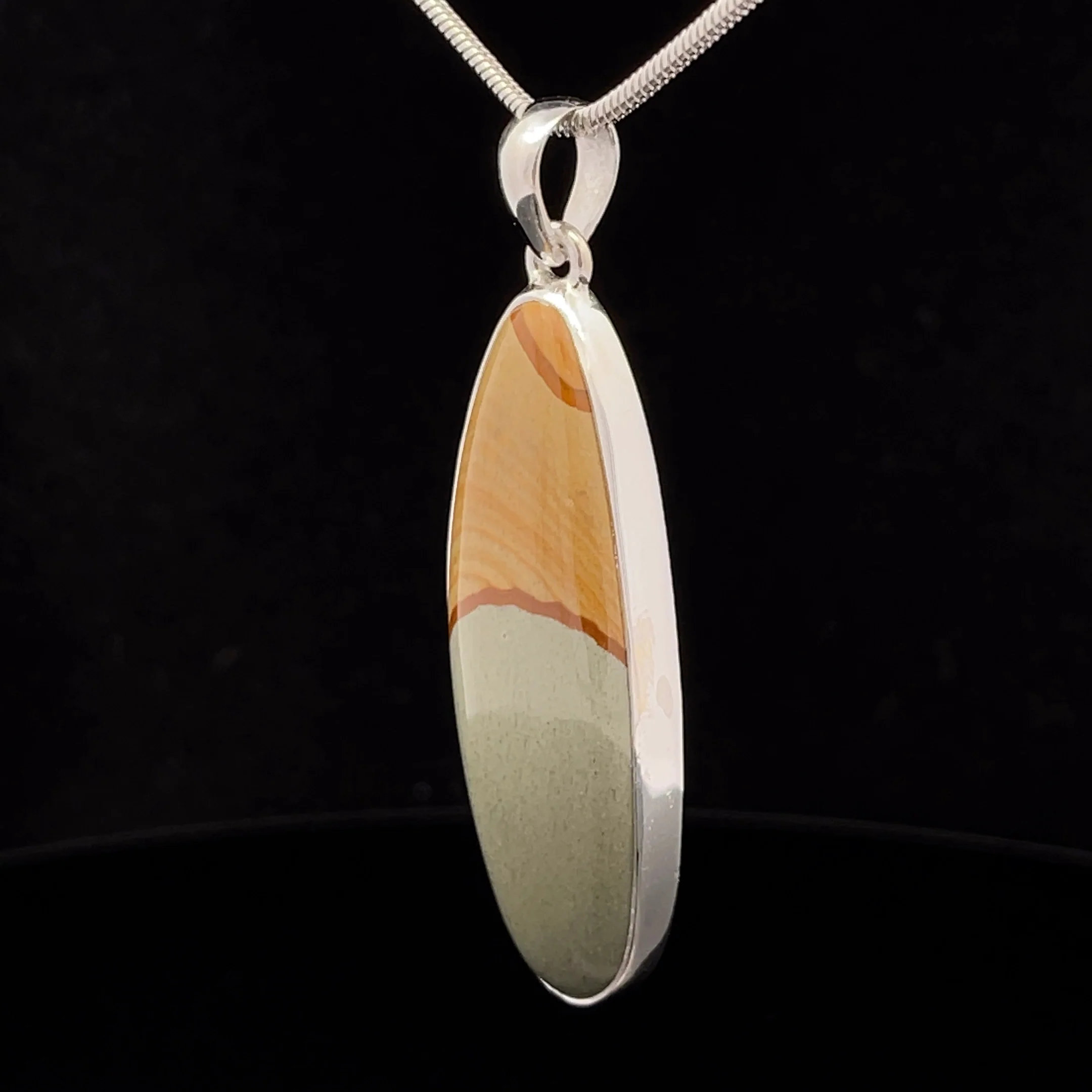 Sterling Silver Wildhorse Picture Jasper Pendant - Image 3