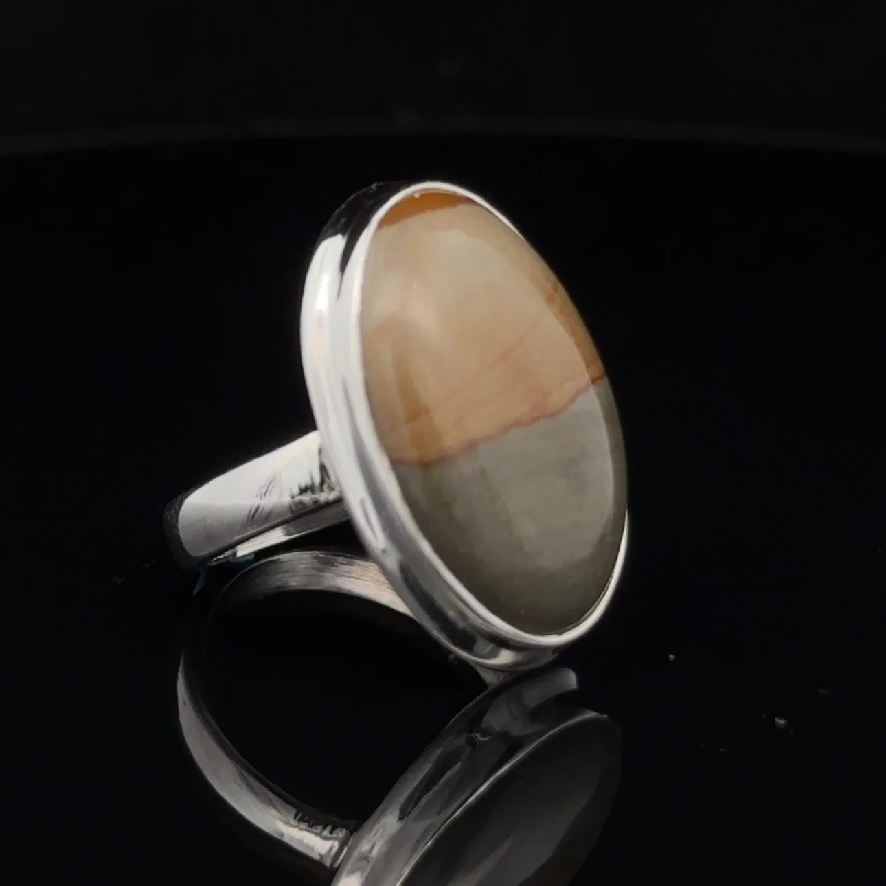 Sterling Silver Wildhorse Picture Jasper Ring Size 7 - Image 2