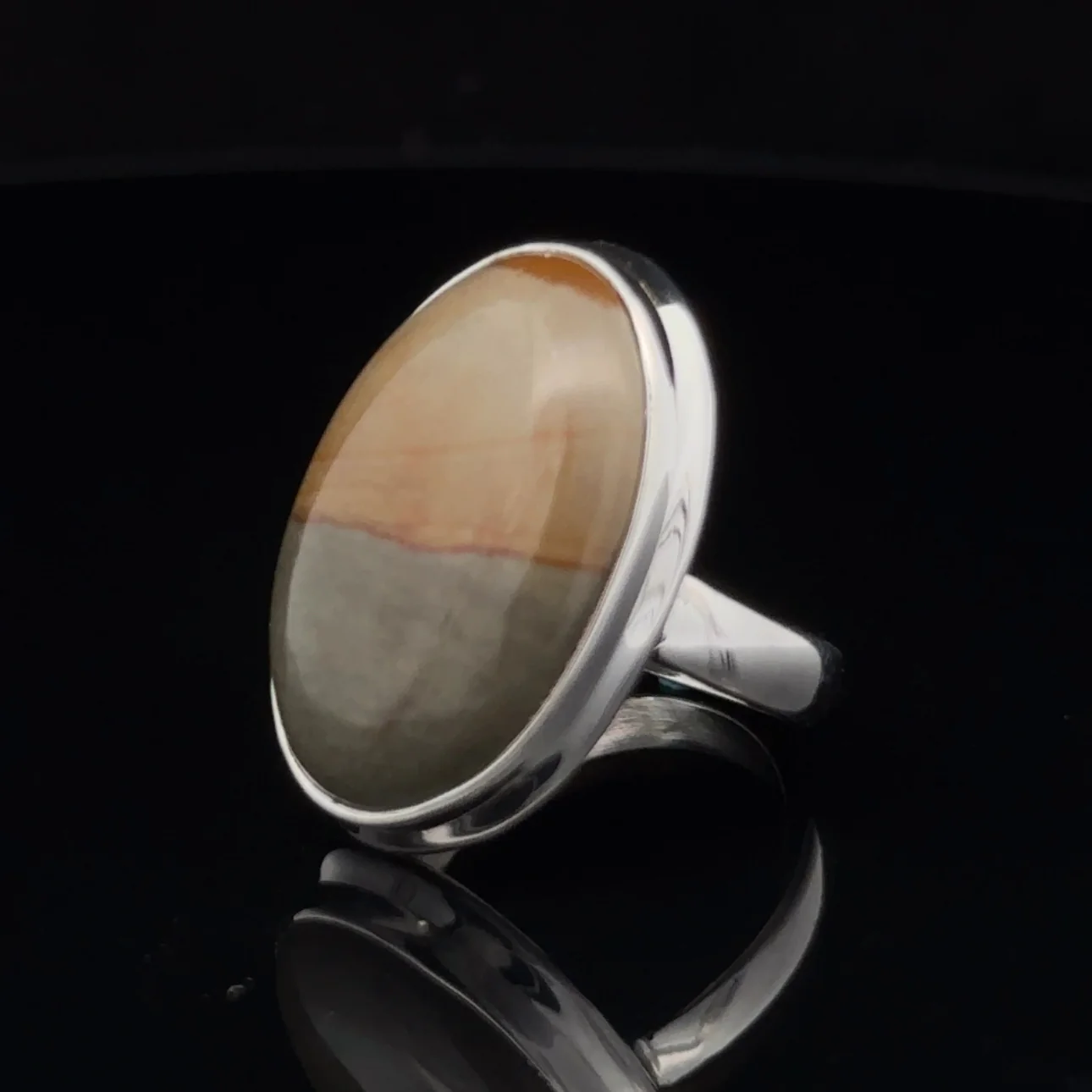 Sterling Silver Wildhorse Picture Jasper Ring Size 7 - Image 3