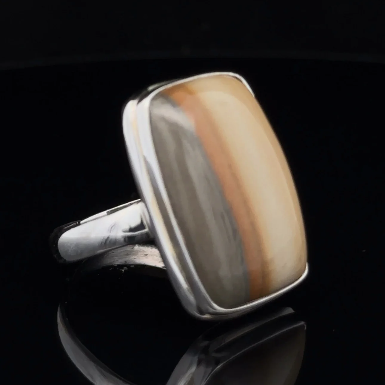 Sterling Silver Wildhorse Picture Jasper Ring Size 10 - Image 2