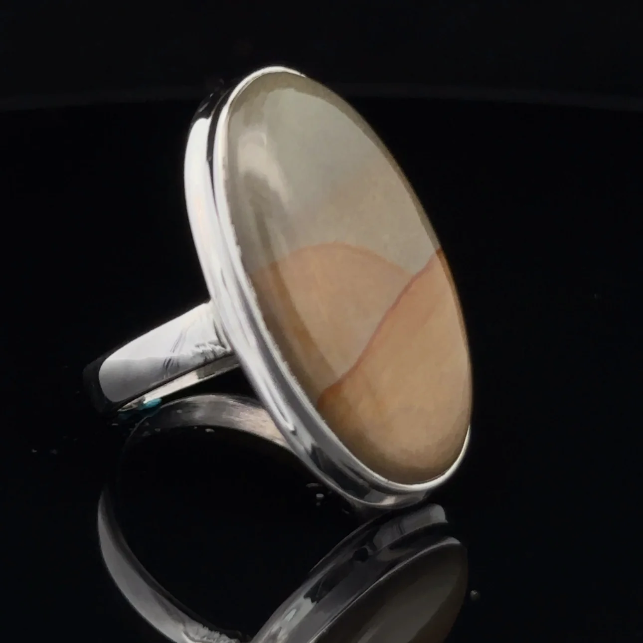 Sterling Silver Wildhorse Picture Jasper Ring Size 10 - Image 2