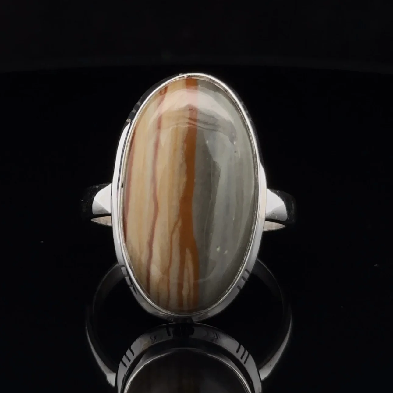 Sterling Silver Wildhorse Picture Jasper Ring Size 11