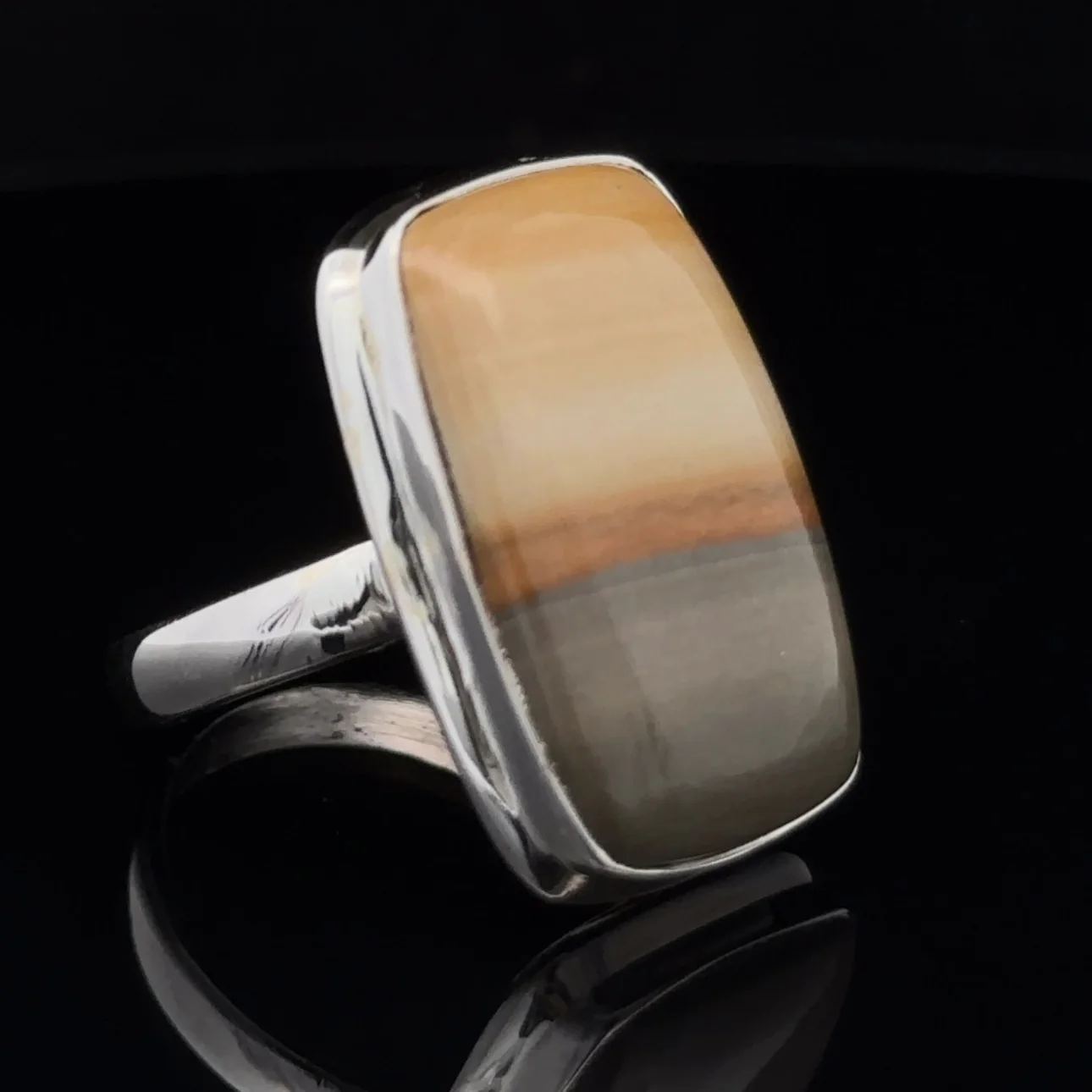 Sterling Silver Wildhorse Picture Jasper Ring Size 11 - Image 2