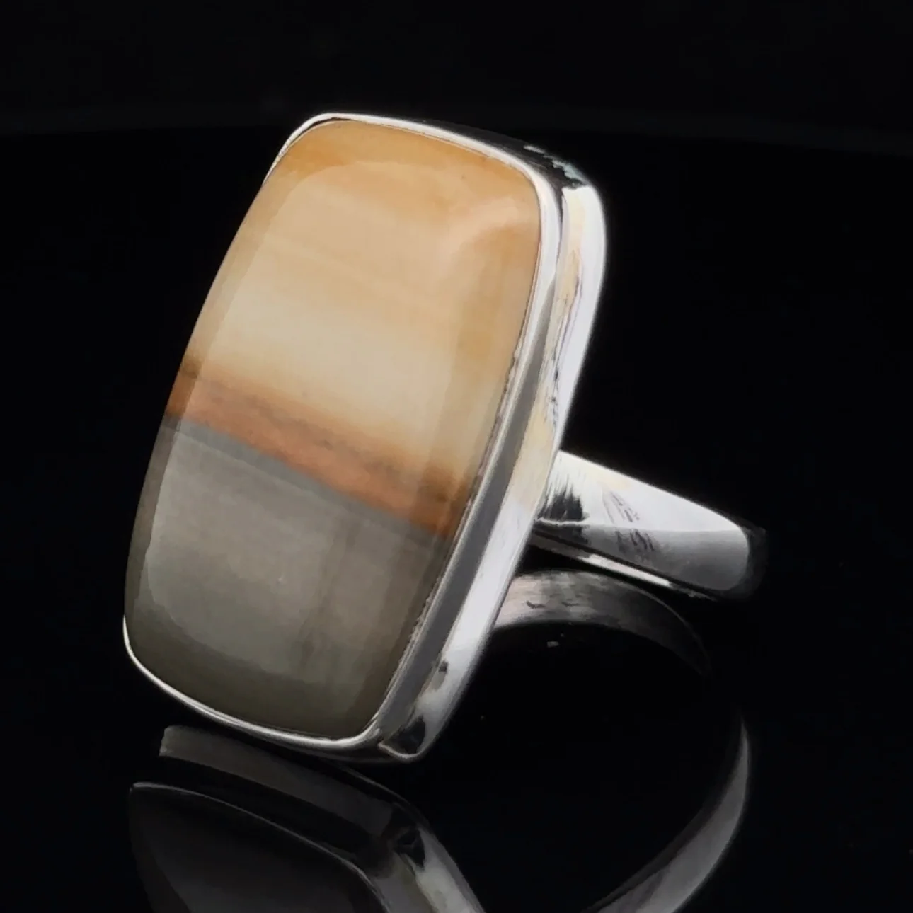 Sterling Silver Wildhorse Picture Jasper Ring Size 11 - Image 3